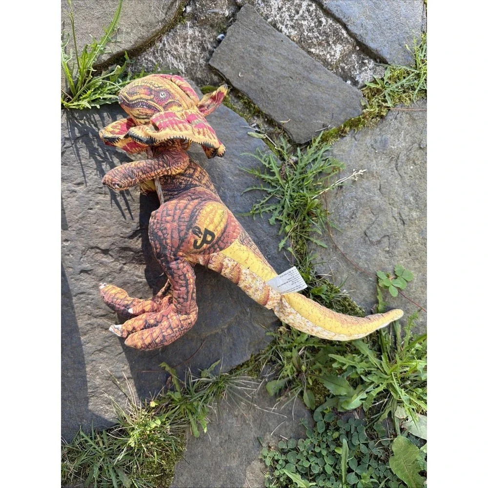 Vintage Ace Novelty JURASSIC PARK Plush DILOPHOSAURUS Spitter Dinosaur w/ Tag!